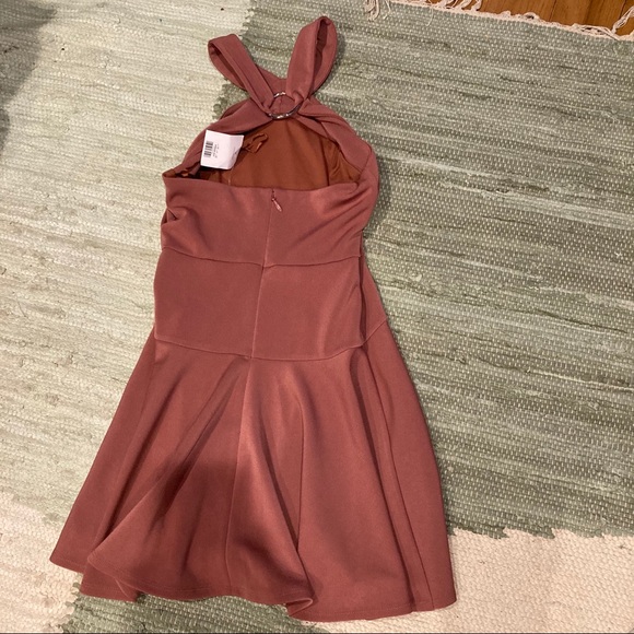 Topshop Cross Front Skater Dress Rose Mauve NWT! - Picture 11 of 11